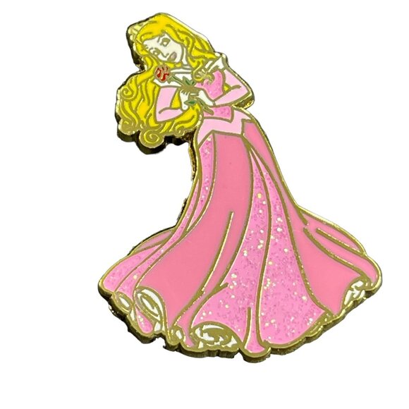 Disney Aurora Trading Pin Sleeping Beauty Sparkling Gown Badge Lapel Pin Brooch - Picture 1 of 12